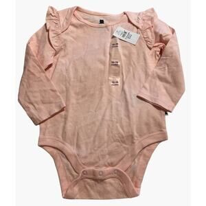 Baby GAP Pink Flutter Long SleeveTop Infant Girls Size 12-18 months New with Tag